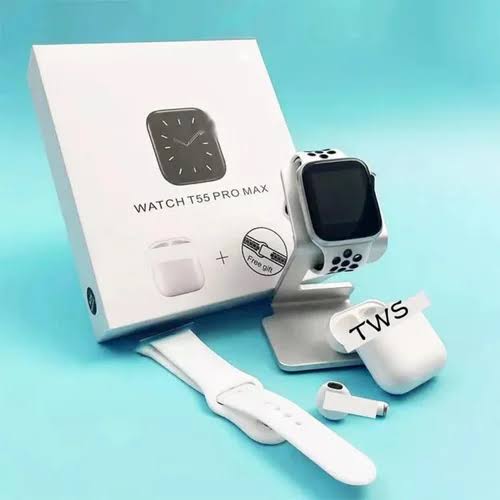 T55 Pro Max Smart Watch with Earbud