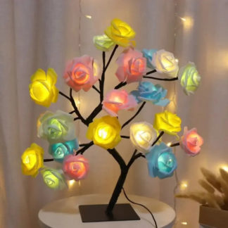 24 LED Rose Flower Tree Lamp