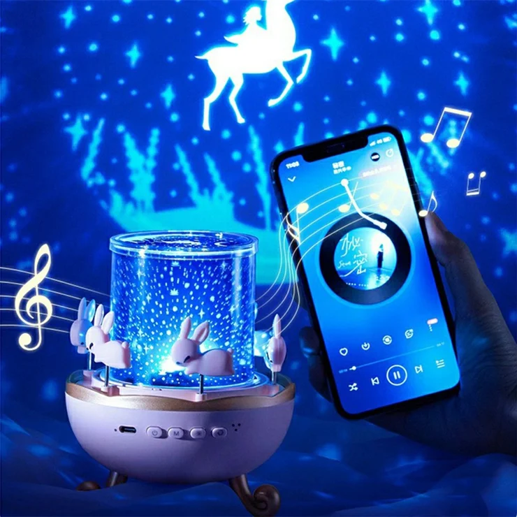 Starry Star Projector Light Music Box Compatible Night Lamp - Image 8
