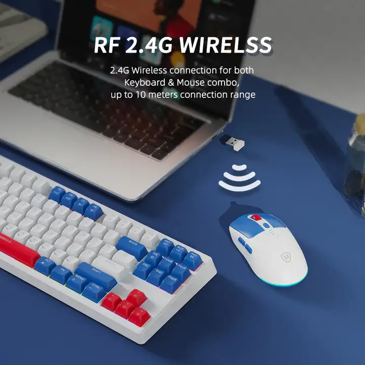 Micropack KM-269W Navy Wireless Keyboard & Mouse Combo